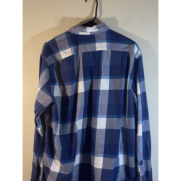 J.Crew Men’s Long Sleeve Casual Button Down Plaid Shirt - Extra Large Gray Blue - Picture 6 of 9